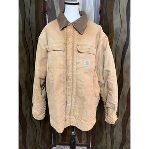 Vintage Carhartt Lined Duck/Canvas Artic Chore Coat. Size Men's 50 (XXL)..